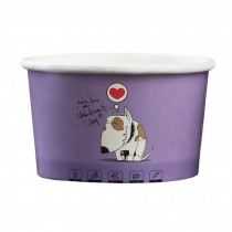 Frozen Dessert Supplies Ice Cream Cups Disposable 100 Count Fun Colors  Paper Cups,3 oz,dog