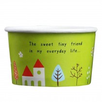 Frozen Dessert Supplies Ice Cream Cups Disposable 100 Count Fun Colors  Paper Cups,3 oz,Green