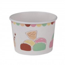 Frozen Dessert Supplies Ice Cream Cups Disposable 100 Count Fun Colors  Paper Cups,3 oz,#3
