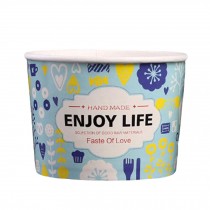 Frozen Dessert Supplies Ice Cream Cups Disposable  Fun Colors  Paper Cups 200 Count,18 oz,Enjoy Life