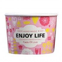 Frozen Dessert Supplies Ice Cream Cups Disposable  Fun Colors  Paper Cups 200 Count,Enjoy Life,18 oz