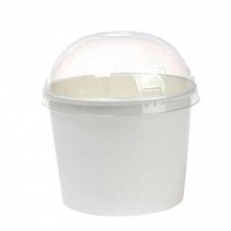 Frozen Dessert Supplies Ice Cream Cups Disposable  Fun Colors  Paper Cups 50 Count,16 oz,white