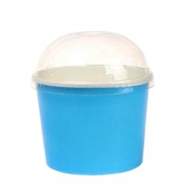 Frozen Dessert Supplies Ice Cream Cups Disposable  Fun Colors  Paper Cups 50 Count,sky blue,16 oz
