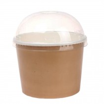 Frozen Dessert Supplies Ice Cream Cups Disposable  Fun Colors  Paper Cups 50Count,16 oz??coffee brown