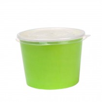 Frozen Dessert Supplies Ice Cream Cups Disposable  Fun Colors  Paper Cups 50 Count,16 oz??olive green