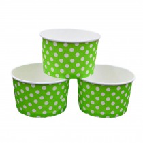 Frozen Dessert Supplies Ice Cream Cups Disposable  Fun Colors  Paper Cups 100 Count??green,5 oz