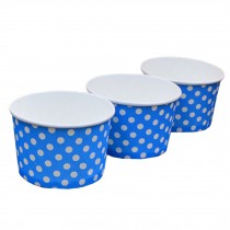 Frozen Dessert Supplies Ice Cream Cups Disposable  Fun Colors  Paper Cups 100 Count??5 oz??sky blue