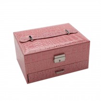 Elegant Armoire Jewelry Cabinet Box Jewelry Organizer 20*16*11CM,Pink