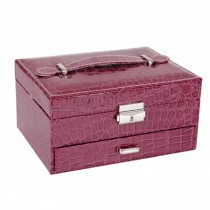 Elegant Armoire Jewelry Cabinet Box Jewelry Organizer 20*16*11CM,Purple
