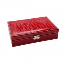 Elegant Armoire Jewelry Cabinet Box Jewelry Organizer 28*19*7CM,Red