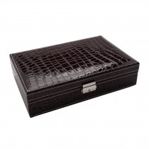 Elegant Armoire Jewelry Cabinet Box Jewelry Organizer 28*19*7CM,Dark Brown