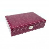Elegant Armoire Jewelry Cabinet Box Jewelry Organizer 28*19*7CM,Purple