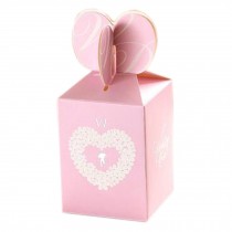 100PCS Lovely Small Paper Gift Box For Party/Game/Wedding (8*6*6 CM), Pink