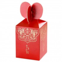 100PCS Lovely Small Red Paper Gift Box Party/Wedding Candy Box (8*6*6 CM), No,1