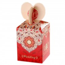 100PCS Lovely Small Red Paper Gift Box Party/Wedding Candy Box (8*6*6 CM), No.2