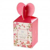 100PCS Lovely Small Paper Gift Box Party/Wedding Candy Box, Rose Red