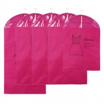 5 PCS Fashion Suit/Garment Bags Clothing Dustproof Bag Set Dress Storage Rose