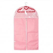 3PCS Fashion Garment Bag Clothing Dustproof Bag Clothes Suit Cover Stripe Pink