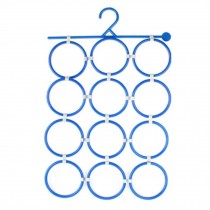 Detachable Circulars Tie Rack/Hanger With 12 Circles,Blue,(34*44CM)