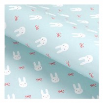 10Pcs Cute Rabbit Pattern Gift Wrapping Paper Book Packaging Paper 29x21 Inch, Blue