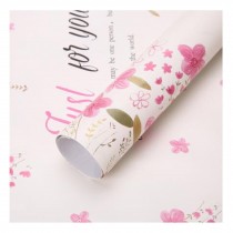 29x20 Inch 10Pcs Lovely Gift Wrapping Paper Book Packaging Paper, Pink Flower