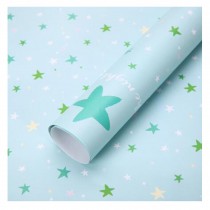 29x20 Inch 10Pcs Star Pattern Gift Wrapping Paper Book Packaging Paper, Blue