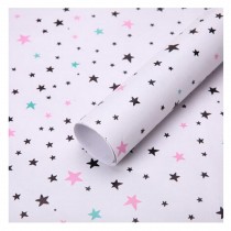 29x20 Inch 10Pcs Star Pattern Gift Wrapping Paper Book Packaging Paper, White