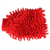 Household Chenille Dust Cleaning Glove Gloves Cleaner for Home/Car, Red