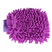 Household Chenille Dust Cleaning Glove Gloves Cleaner for Home/Car, Purple
