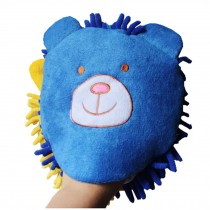 Cute Reusable Chenille Cleaning Glove Dust Cleaner for Home/Car, Blue