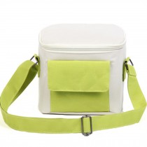 Fashion Single Shoulder Simple Lunch Tote Bag With Zipper Green