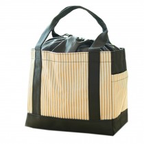 Classic Square Fashion Lunch Tote Bag With Draw Cord (Multicolored Streak)