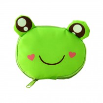 Lovely Animal Foldable Reusable Shopping Bags Tote Bag Frog Green