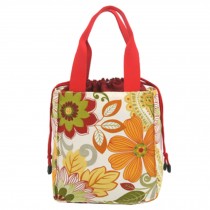 Womens Lunch Bag Lunch Holder Lunch Organizer Grocery Bag, Flowers