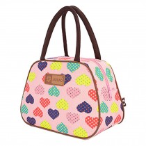 Fashion Lunch Tote Bag Traveling Camping Working Lunch Bag,Colorful Heart