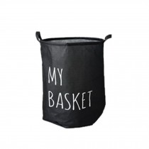 Foldable Practical Toys Clothes Basket Storage Bag My Basket Black