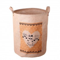 Creative Socks Cotton/Linen Foldable Laundry Basket Storage Bag Practical Bag