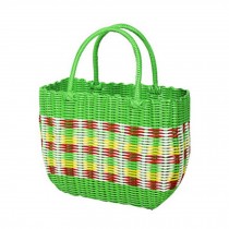 Woven Basket With Handles Storage Baskets Multipurpose Organizer,stripe