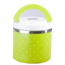 Polka Dot Stainless Steel Sealed Bento Box Creative Lunch Box Green