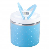 Polka Dot Stainless Steel Sealed Bento Box Creative Lunch Box Blue