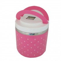 Polka Dot Stainless Steel Sealed Bento Box Creative Lunch Box Pink