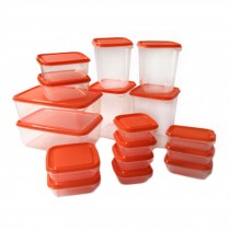 Set of 17 Easy Find Lid Food Storage/Container Orange