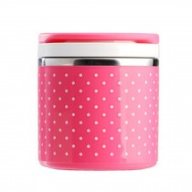 0.8L All-in-One Stainless Steel Sealed Bento Box Lunch Box,Pink