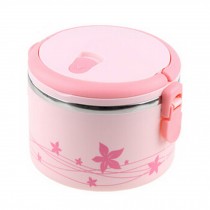 1.0L All-in-One Stainless Steel Sealed Bento Box Lunch Box,Pink