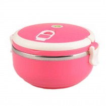0.7L Creative Lunch Box Stainless Steel Sealed Bento Box,Pink