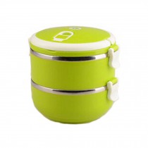 1.4L Creative Lunch Box Stainless Steel Sealed Bento Box,Green