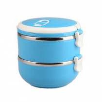 1.4L Creative Lunch Box Stainless Steel Sealed Bento Box,Blue