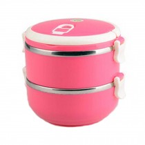 1.4L Creative Lunch Box Stainless Steel Sealed Bento Box,Pink