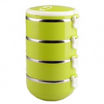 2.8L Creative Lunch Box Stainless Steel Sealed Bento Box,Green