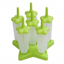 Star Ice Pop Molds Medium Size 14*4 CM Green-Set Of 6